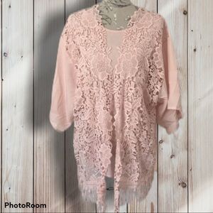 Kate & Mallory 2Pc Peach Top L Over Top XL